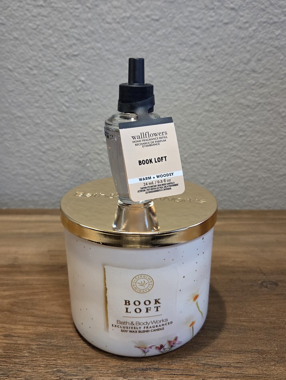 Bath & Body Works Book Loft Candle & Wallflower -Tested
